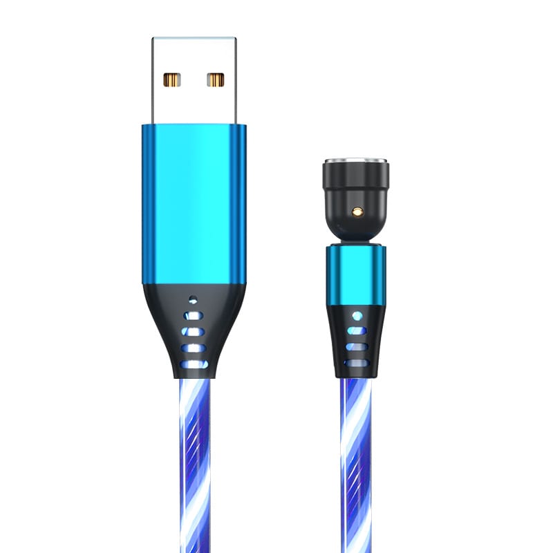 540 Rotate Luminous Magnetic Cable 3A Fast Charging Mobile Phone Charge Cable For LED Micro USB Type C For I Phone Cable view 24