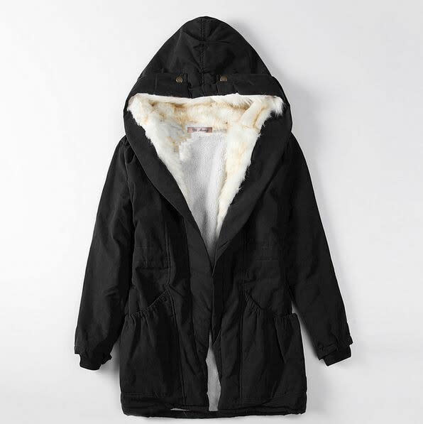 Winter Clothing Coat Thick Women's Clothes Slim Fit Fur Collar Down Jacket view 12