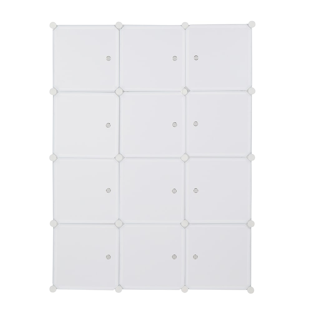 4-layer 12-compartment Rubik's Cube Wardrobe, Plastic, Can Be Freely Assembled DIY Style view 12