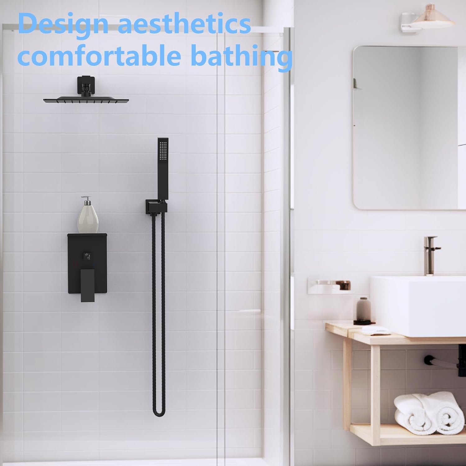 Rainwater Shower System With Storage Rack, Unable To Ship On Weekends view 3