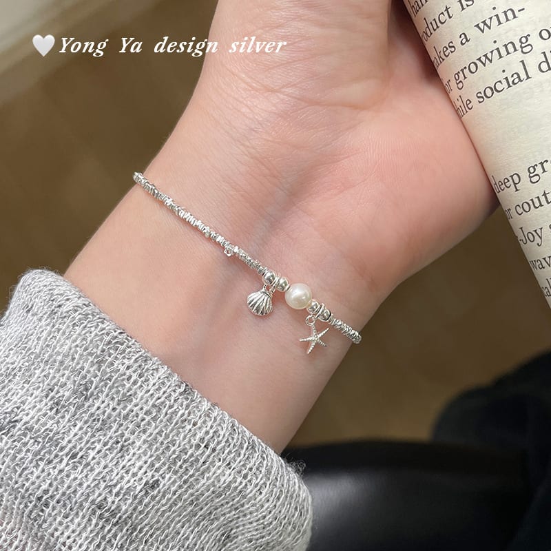 Silver Star Shell Bracelet For Women view 5