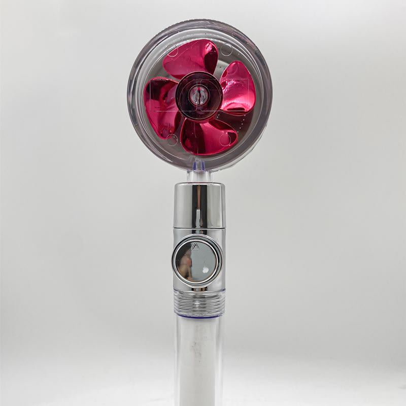 Shower Head Water Saving Flow 360 Degrees Rotating With Small Fan ABS Rain High Pressure Spray Nozzle Bathroom Accessories view 16