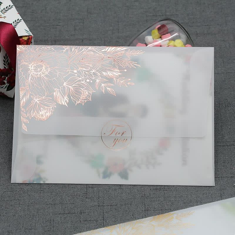 Sulfuric Acid Paper Invitation Card Bronzing Matte Varnish view 2