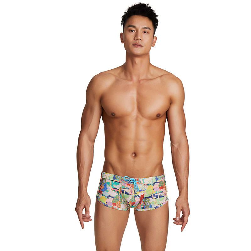 Men's Boxer Print Swimming Trunks Low Rise view 2