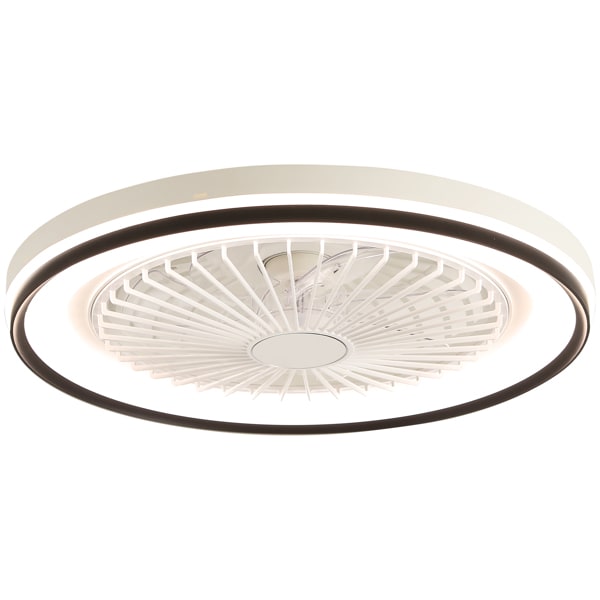 19 Inch RGB Dimmable LED Enclosed Ceiling Fan With Embedded Bladeless 6-speed Remote Control, Suitable For Bedroom Parties view 1
