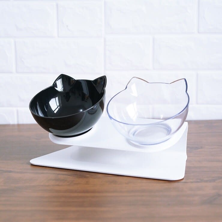 Cat Elevated Feeder Stand With Transparent Bowl view 13