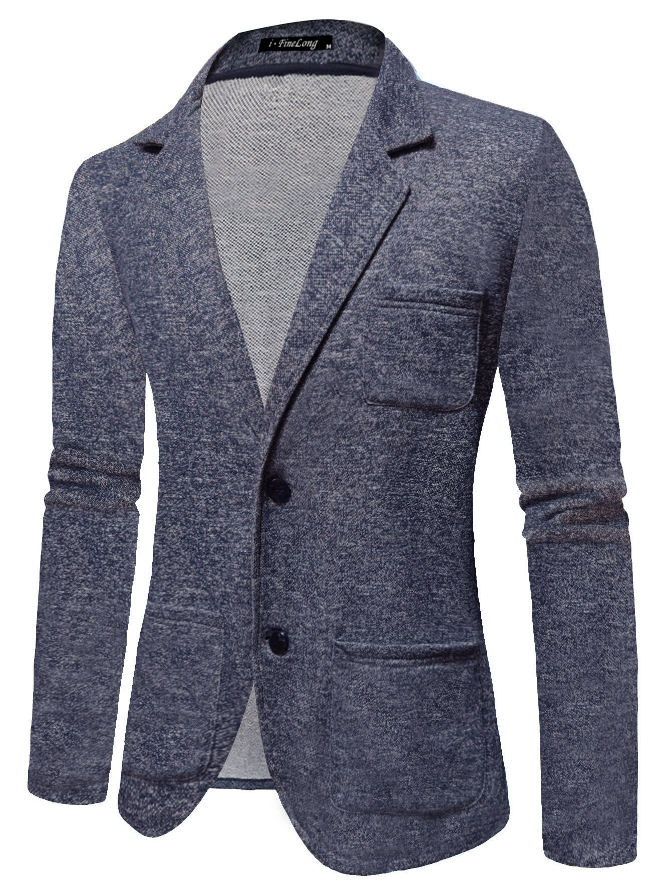 Plus Size Men's Thin Elastic Knitted Suit view 6