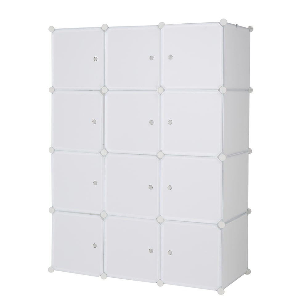 4-layer 12-compartment Rubik's Cube Wardrobe, Plastic, Can Be Freely Assembled DIY Style view 7