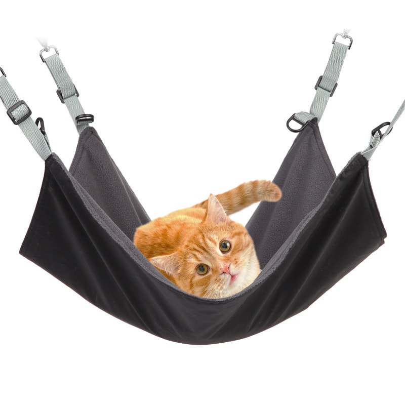 Small Cat And Dog Hanging Hammocks Can Be Used The Four Seasons With Plush And Waterproof Nylon Layer For Hanging Pet Supplies Pet Products view 5