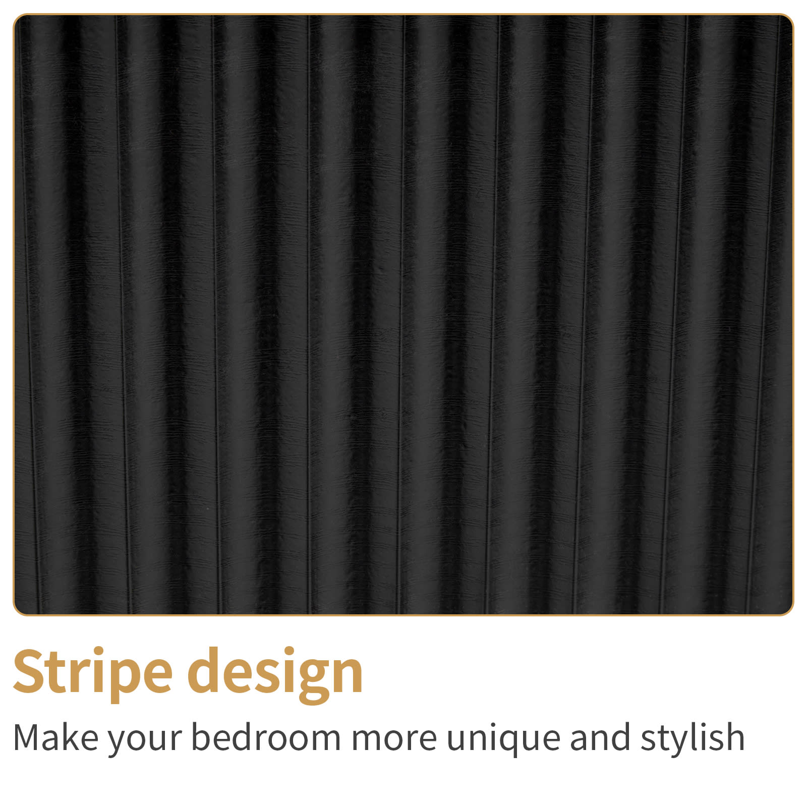 Black P2 Density Board, Wave Pattern Drawer Surface, 2 Drawer Bedside Cabinet 1pc view 11