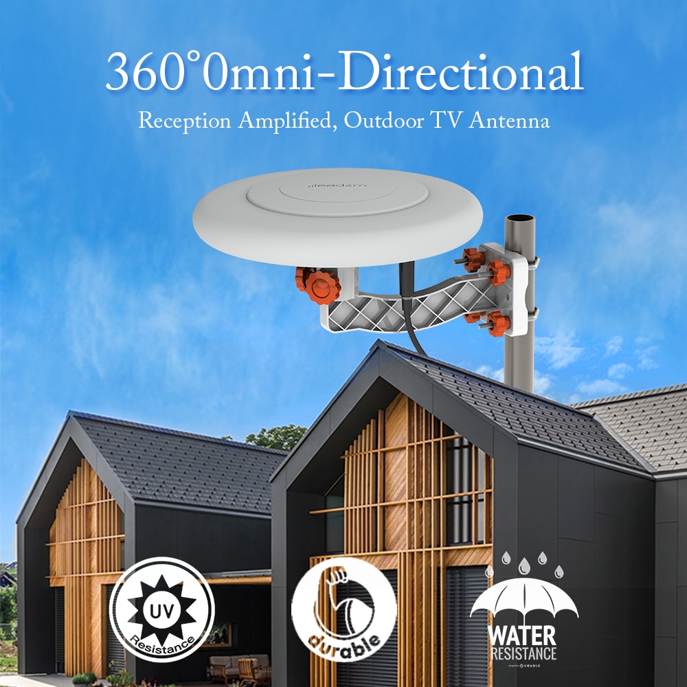 TA-A1 360 Degree Steering TV Antenna UV Dual Band 47-860 MHz 15-18dB HD Outdoor, Forbidden Platform - Walmart, Amazon view 4