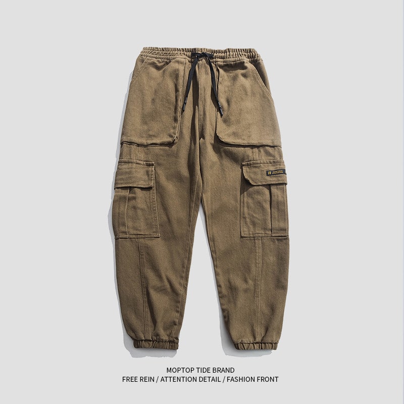 Overalls Men's Casual Trousers Loose Drawstring view 2