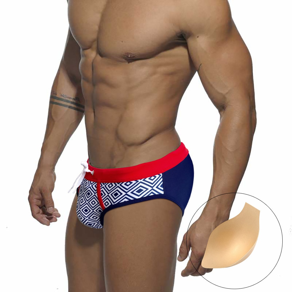 Triangular Anti-embarrassment Swimming Trunks Men's Cup Three-dimensional view 4
