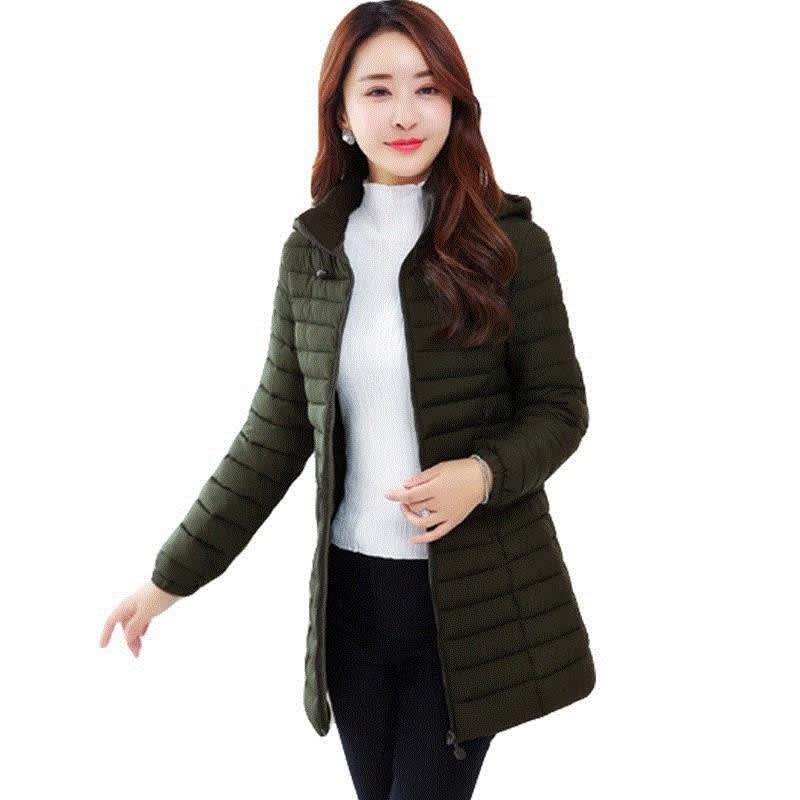 Women's Mid-length Lightweight Down Coat view 4