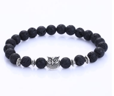 Natural Stone Owl Head Yoga Bracelet view 22