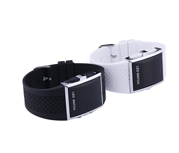 Men Women Casual Unisex White Black LED Digital Sports Wrist Watch Wristwatch Date Clock view 5