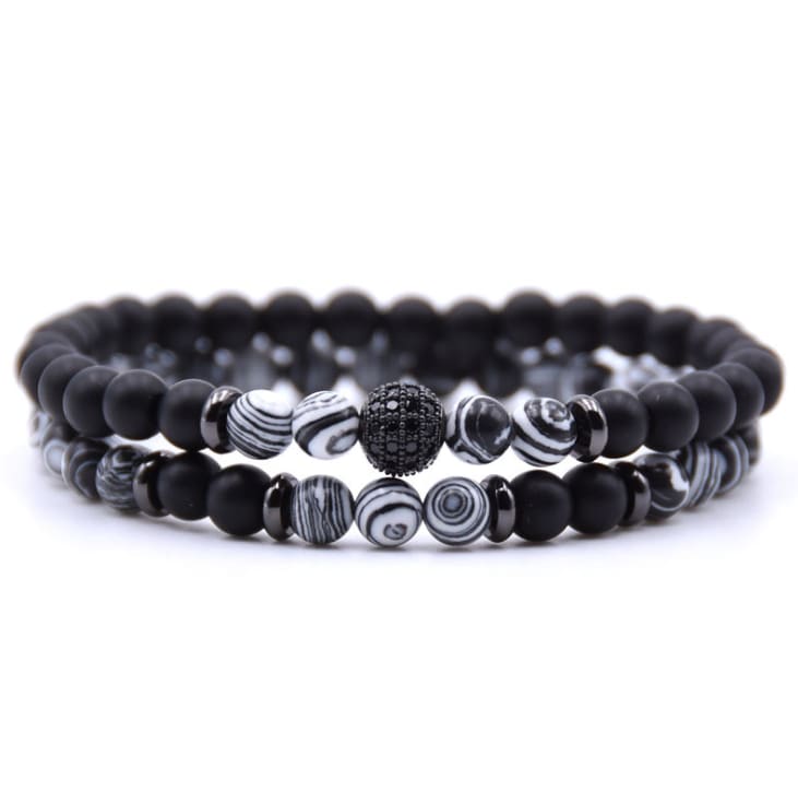 Micro-inlaid Zircon Nracelet 6mm Natural Stone Beaded Bracelet view 17