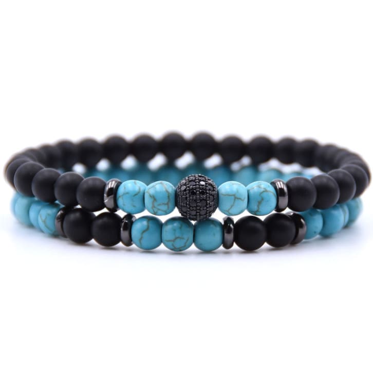 Micro-inlaid Zircon Nracelet 6mm Natural Stone Beaded Bracelet view 13