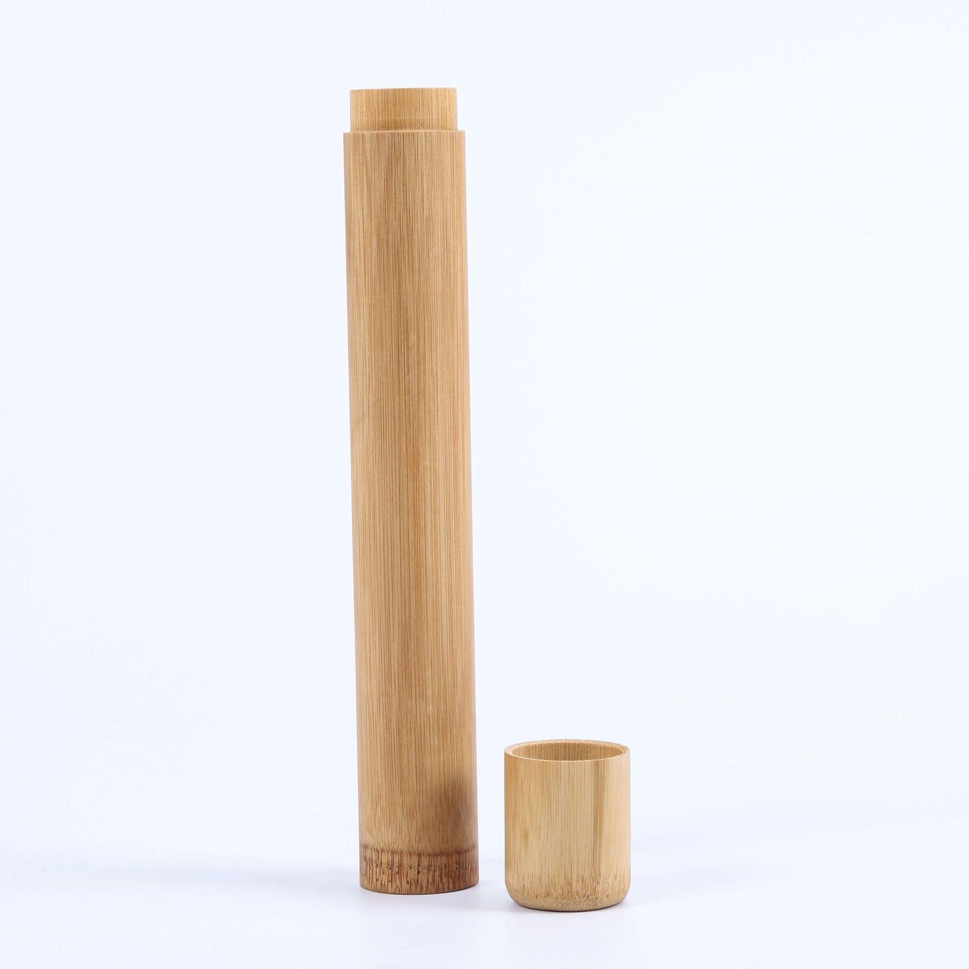 Bamboo Toothbrush Novelty Wooden Teeth Brush soft-bristle Bamboo Fibre Wooden Handle Bamboo Tube Charcoal Set view 4