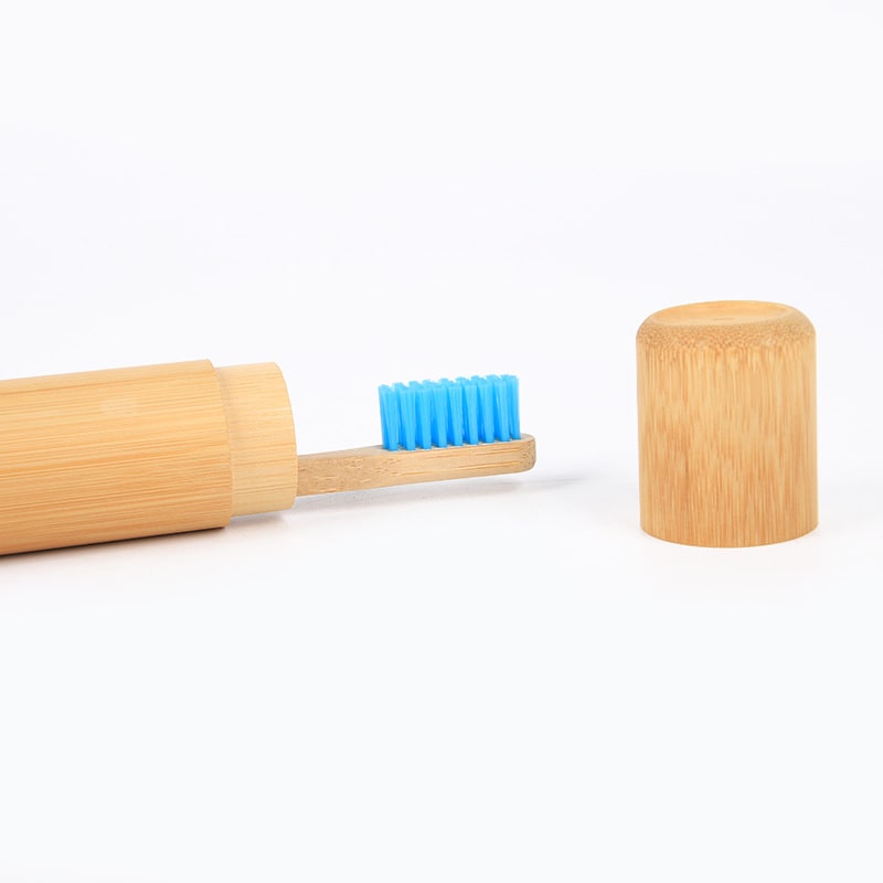 Bamboo Toothbrush Novelty Wooden Teeth Brush soft-bristle Bamboo Fibre Wooden Handle Bamboo Tube Charcoal Set view 5
