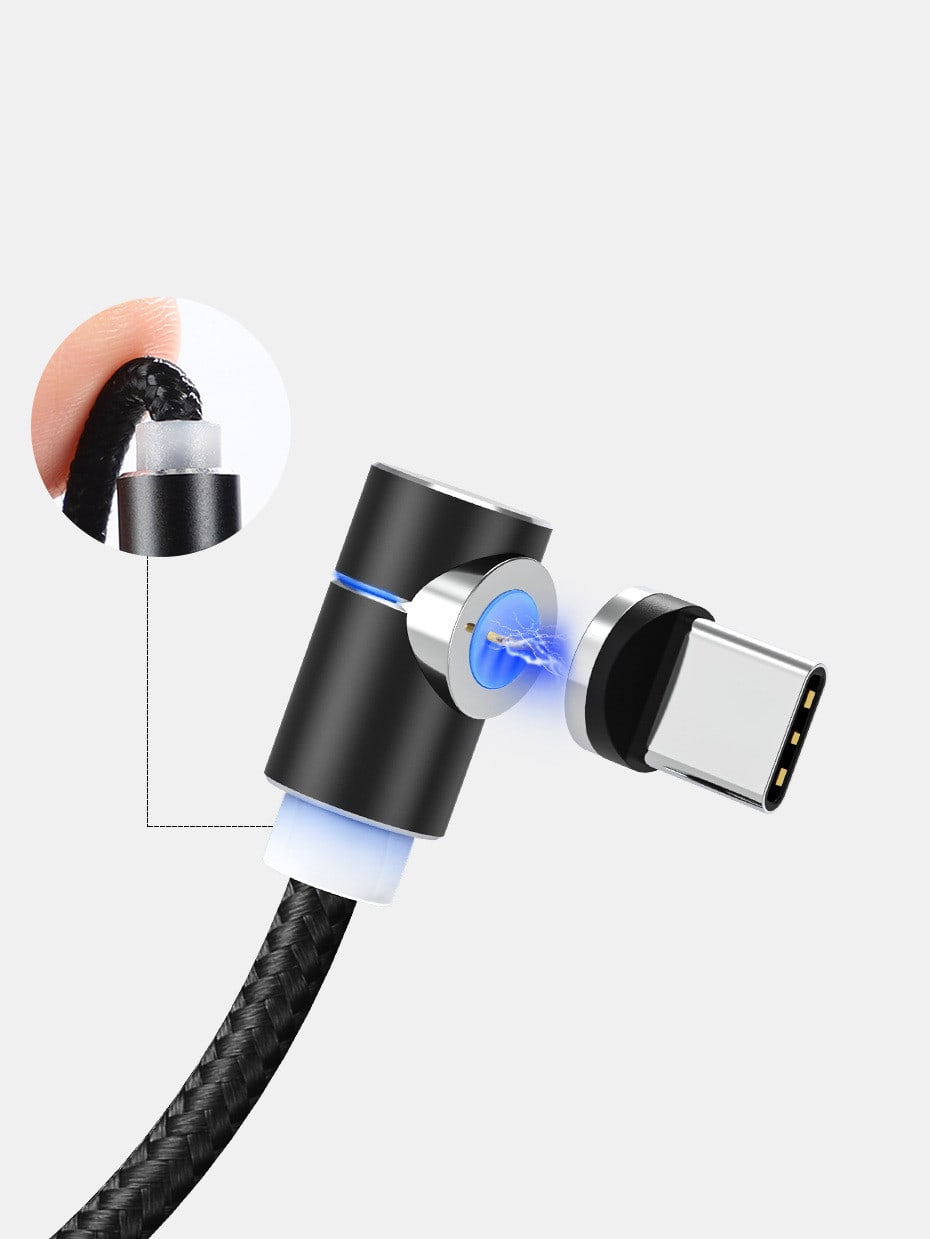 Magnetic Cable LED Magnet Charger Cable USB Cable & USB Type-C USB C view 12
