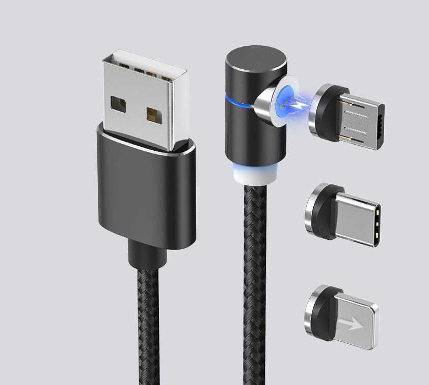 Magnetic Cable LED Magnet Charger Cable USB Cable & USB Type-C USB C view 8