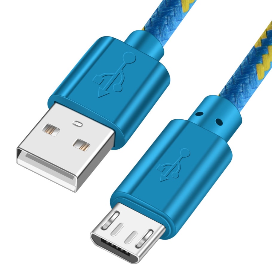 Woven nylon cloth data cable view 6