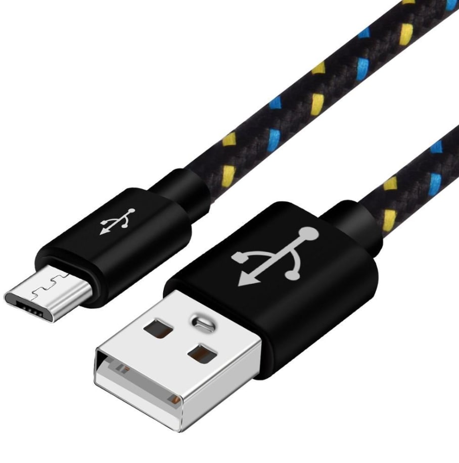 Woven nylon cloth data cable view 5