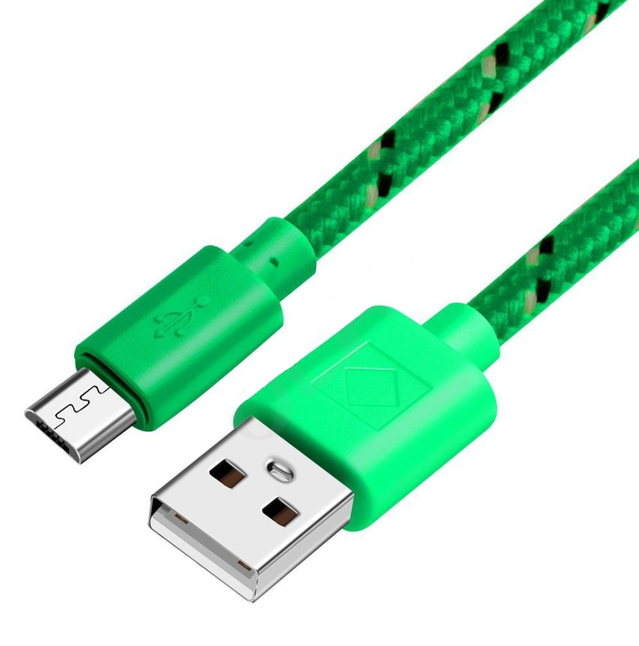 Woven nylon cloth data cable view 16