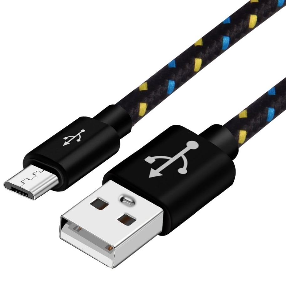 Woven nylon cloth data cable view 8