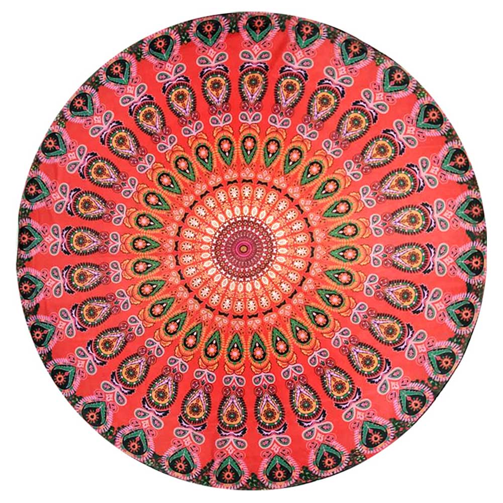 Round carpet scarf mandala tapestry view 6