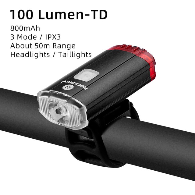 Bicycle light headlights night riding glare flashlight USB charging view 5
