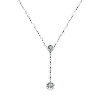 Stainless steel plated 18K rose gold single drill necklace view 4