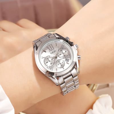 Luxury rose gold women casual watch view 3