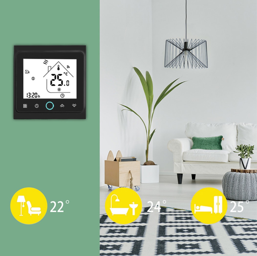 Intelligent central air-conditioning thermostat view 2