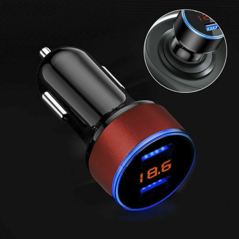 LED digital display car charger view 4