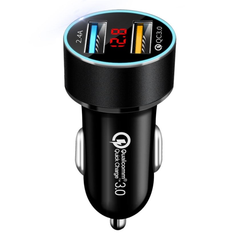 LED digital display car charger view 7