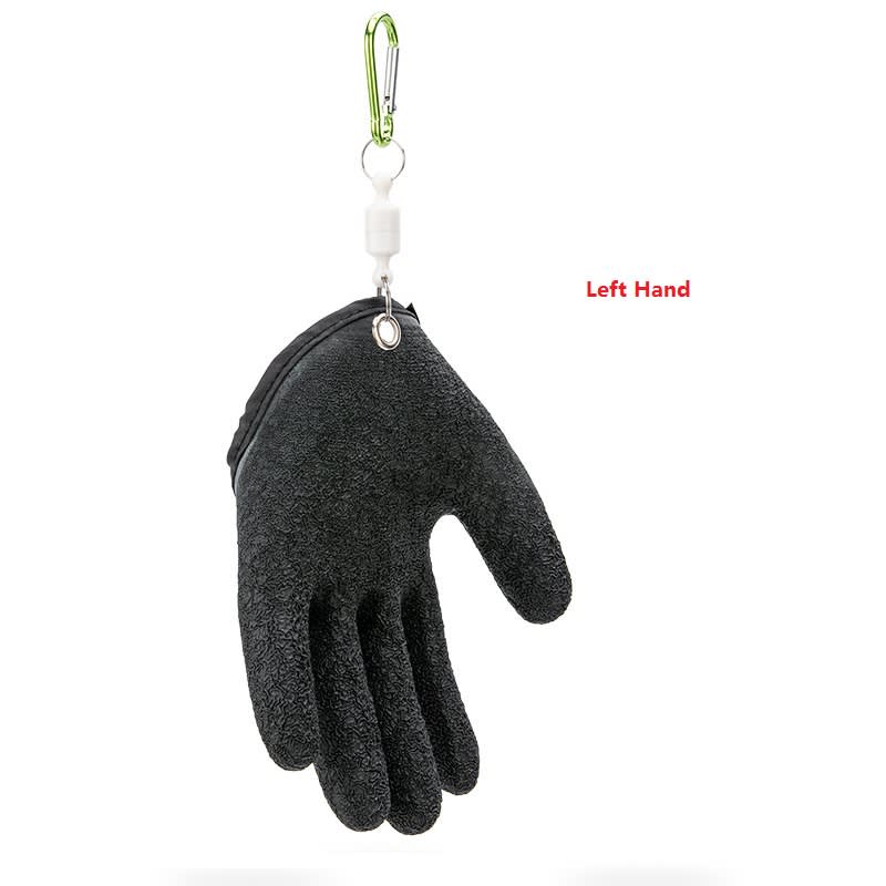 Fishing Gloves Anti-Slip Protect Hand From Puncture Scrapes Fisherman Professional Catch Fish Latex Hunting Gloves Left Right view 2