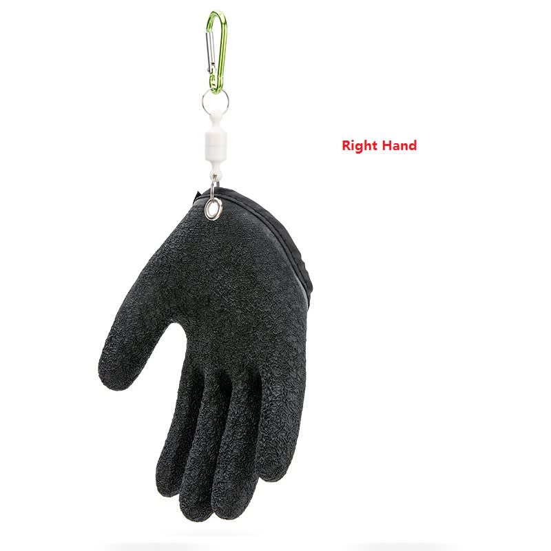 Fishing Gloves Anti-Slip Protect Hand From Puncture Scrapes Fisherman Professional Catch Fish Latex Hunting Gloves Left Right view 3