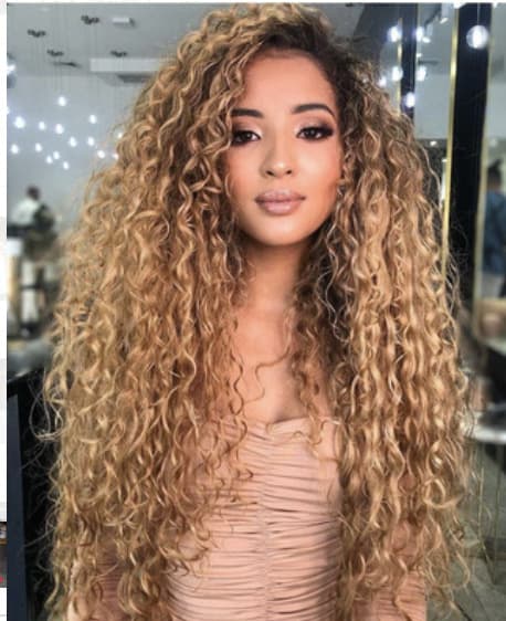 African curly hair curlers with long curly hair view 2