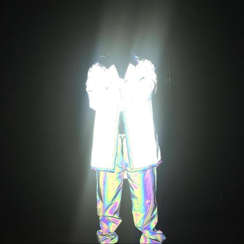 Men Jacket Hip Hop Windbreaker  Reflective Jacket view 5
