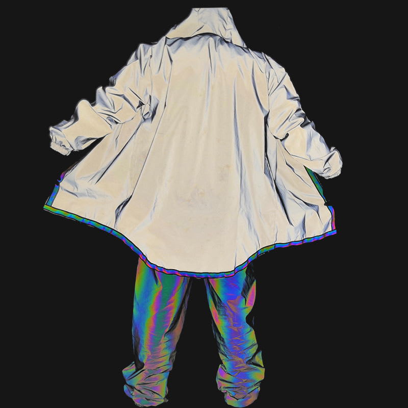 Men Jacket Hip Hop Windbreaker  Reflective Jacket view 4