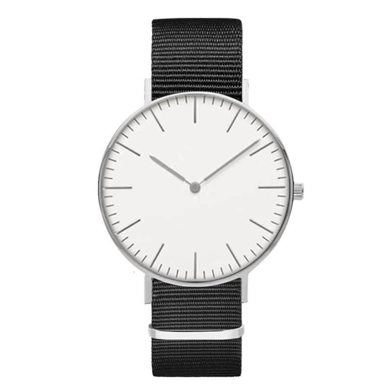 Steel strap watch double needle rose gold ultra-thin quartz men's watch view 10