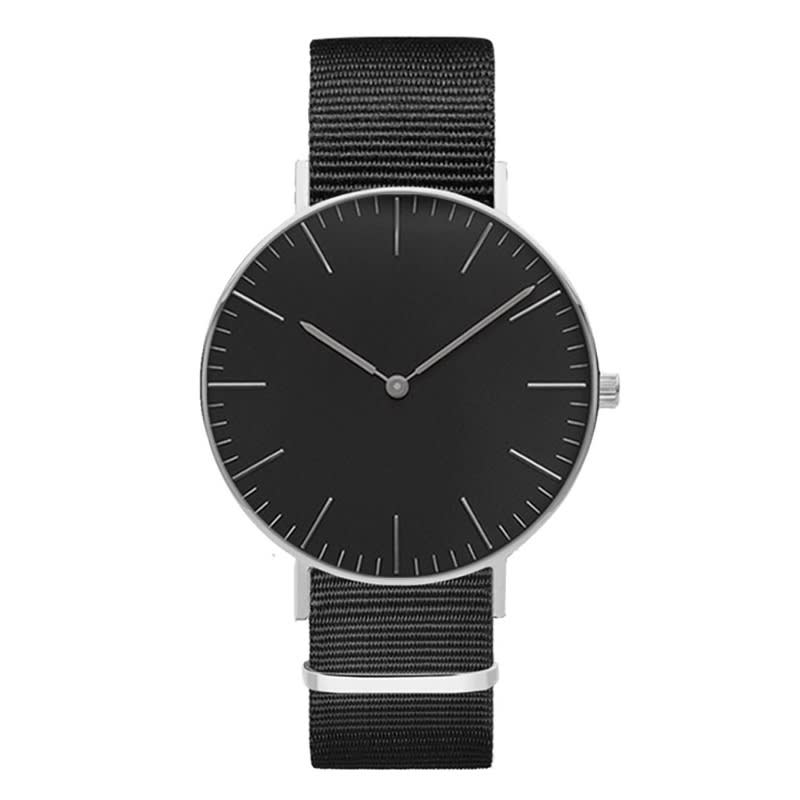 Steel strap watch double needle rose gold ultra-thin quartz men's watch view 13