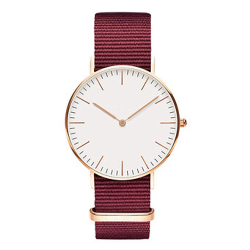 Steel strap watch double needle rose gold ultra-thin quartz men's watch view 11