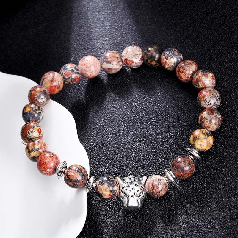 Natural Stone Owl Head Yoga Bracelet view 14
