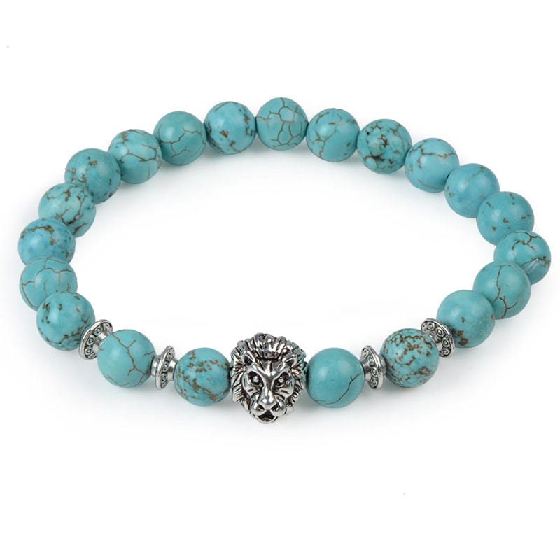 Natural Stone Owl Head Yoga Bracelet view 15