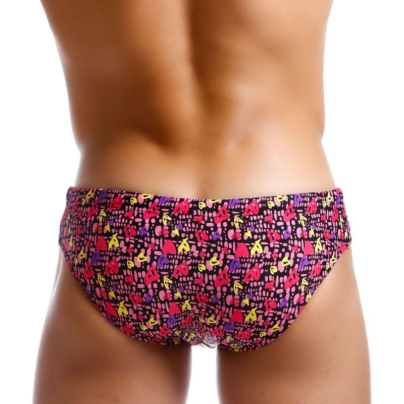 Quick-drying printed sexy low-waist swim trunks view 2