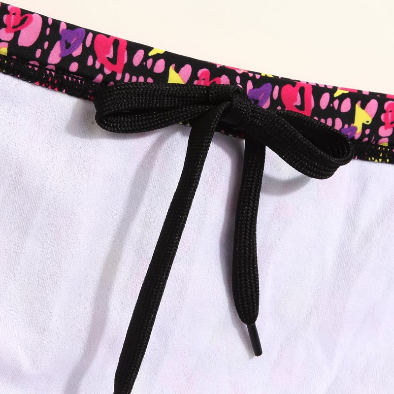 Quick-drying printed sexy low-waist swim trunks view 3