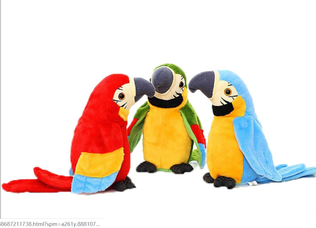 Electric Talking Parrot Plush Toy Cute Speaking Record Repeats view 9